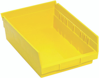 Economy shelf bin, nesting, 11-5/8"D x 8-3/8"W x 4"H, Yellow, Yellow, Polypropylene, QSB107YL
