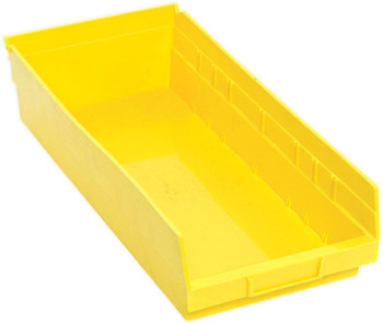 Economy shelf bin, nesting, 17-7/8"D x 8-3/8"W x 4"H, Yellow, Yellow, Polypropylene, QSB108YL
