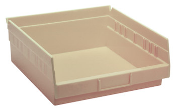 Economy shelf bin, nesting, 11-5/8"D x 11-1/8"W x 4"H, Ivory, Ivory, Polypropylene, QSB109IVCS