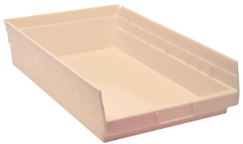 Economy shelf bin, nesting, 17-7/8"D x 11-1/8"W x 4"H, Ivory, Ivory, Polypropylene, QSB110IVCS