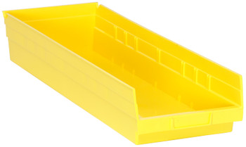 Economy shelf bin, nesting, 23-5/8"D x 8-3/8"W x 4"H, Yellow, Yellow, Polypropylene, QSB114YLCS
