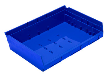 Economy Shelf Bin, nesting, 16-1/2"W x 11-5/8"L x 4"H, Blue, Blue, Polypropylene, QSB118BL