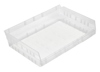 Economy Shelf Bin, nesting, 16-1/2"W x 11-5/8"L x 4"H, Clear, Clear, Polypropylene, QSB118CLCS