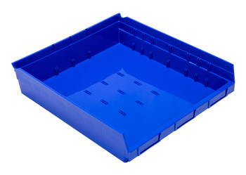 Economy Shelf Bin, nesting, 16-1/2"W x 17-7/8"L x 4"H, Blue, Blue, Polypropylene, QSB122BLCS