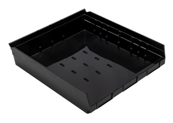 Economy Shelf Bin, nesting, 16-1/2"W x 17-7/8"L x 4"H, Black, Black, Polypropylene, QSB122BR