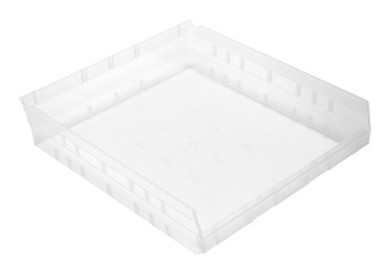 Economy Shelf Bin, nesting, 16-1/2"W x 17-7/8"L x 4"H, Clear, Clear, Polypropylene, QSB122CL