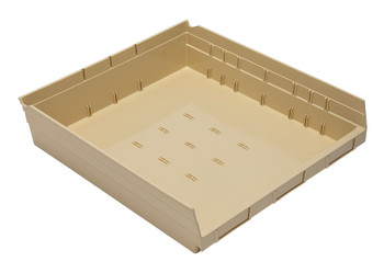 Economy Shelf Bin, nesting, 16-1/2"W x 17-7/8"L x 4"H, Ivory, Ivory, Polypropylene, QSB122IVCS