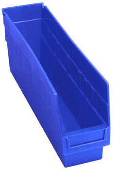 Economy Shelf Bin, nesting, 4-1/8"W x 17-7/8"L x 6"H, Blue, Blue, Polypropylene, QSB203BLCS