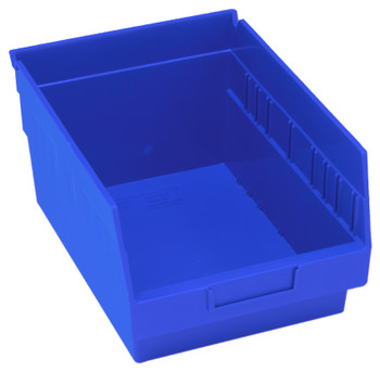 Economy Shelf Bin, nesting, 8-3/8"W x 11-5/8"L x 6"H, Blue, Blue, Polypropylene, QSB207BLCS