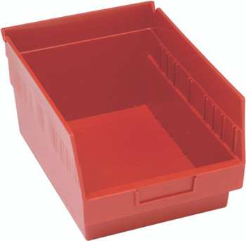 Economy Shelf Bin, nesting, 8-3/8"W x 11-5/8"L x 6"H, Red, Red, Polypropylene, QSB207RDCS