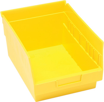 Economy Shelf Bin, nesting, 8-3/8"W x 11-5/8"L x 6"H, Yellow, Yellow, Polypropylene, QSB207YLCS