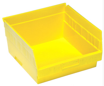 Economy Shelf Bin, nesting, 11-1/8"W x 11-5/8"L x 6"H, Yellow, Yellow, Polypropylene, QSB209YL