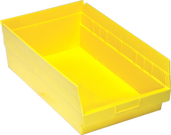 Economy Shelf Bin, nesting, 11-1/8"W x 17-7/8"L x 6"H, Yellow, Yellow, Polypropylene, QSB210YLCS