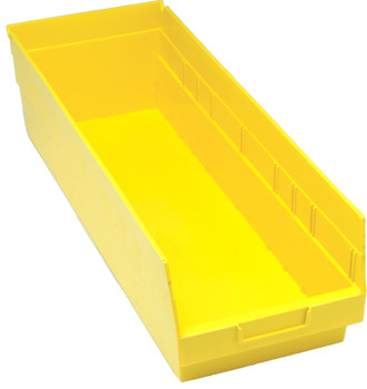 Economy Shelf Bin, nesting, 8-3/8"W x 23-5/8"L x 6"H, Yellow, Yellow, Polypropylene, QSB214YL