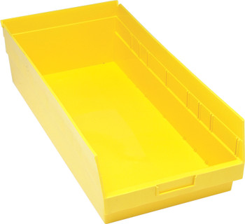 Economy Shelf Bin, nesting, 11-1/8"W x 23-5/8"L x 6"H, Yellow, Yellow, Polypropylene, QSB216YL