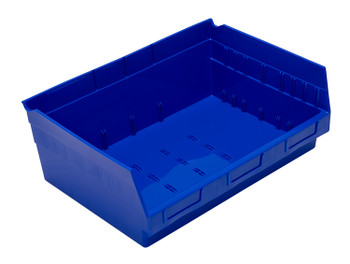 Economy Shelf Bin, nesting, 16-1/2"W x 11-5/8"L x 6"H, Blue, Blue, Polypropylene, QSB218BLCS