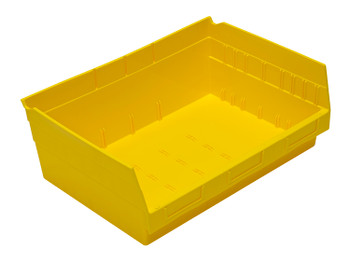Economy Shelf Bin, nesting, 16-1/2"W x 11-5/8"L x 6"H, Yellow, Yellow, Polypropylene, QSB218YLCS