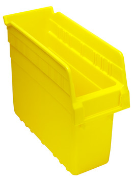 Economy Shelf Bin, nesting, 4-1/8"W x 11-5/8"L x 4"H, Yellow, Yellow, Polypropylene, QSB801YL