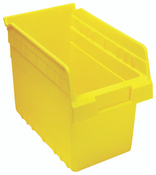 Economy Shelf Bin, nesting, 6-5/8"W x 11-5/8"L x 4"H, Yellow, Yellow, Polypropylene, QSB802YLCS