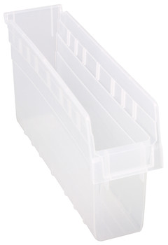 Economy Shelf Bin, nesting, 4-1/8"W x 17-7/8"L x 4"H, Clear, Clear, Polypropylene, QSB803CL