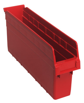 Economy Shelf Bin, nesting, 4-1/8"W x 17-7/8"L x 4"H, Red, Red, Polypropylene, QSB803RDCS
