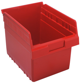 Economy Shelf Bin, nesting, 8-3/8"W x 11-5/8"L x 4"H, Red, Red, Polypropylene, QSB807RD