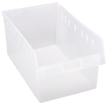 Economy Shelf Bin, nesting, 11-1/8"W x 17-7/8"L x 4"H, Clear, Clear, Polypropylene, QSB810CLCS