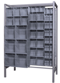 Free Standing Slider, 51-1/4"W x 26"D x 77"H, 2000 lbs load capacity, Gray, Gray, Carbon Steel, QS-BIG-101GY