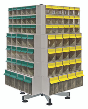 Tip Out Bin Spinner, 37"W x 48"H, 700 lbs. load capacity, Gray, 0, QTB-SPIN148