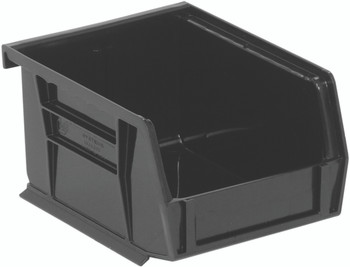 Bin, stacking or hanging, 4-1/8"W x 5-3/8"D x 3"H, Black, Black, Polypropylene, QUS210BK