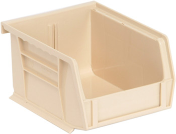 Bin, stacking or hanging, 4-1/8"W x 5-3/8"D x 3"H, Ivory, Ivory, Polypropylene, QUS210IV