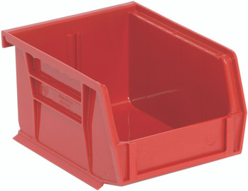 Bin, stacking or hanging, 4-1/8"W x 5-3/8"D x 3"H, Red, Red, Polypropylene, QUS210RDCS