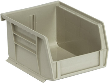 Bin, stacking or hanging, 4-1/8"W x 5-3/8"D x 3"H, Stone, Stone, Polypropylene, QUS210SN
