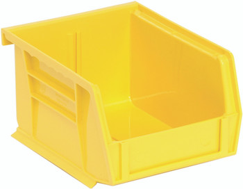 Bin, stacking or hanging, 4-1/8"W x 5-3/8"D x 3"H, Yellow, Yellow, Polypropylene, QUS210YLCS