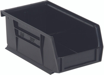 Bin, stacking or hanging, 4-1/8"W x 7-3/8"D x 3"H, Black, Black, Polypropylene, QUS220BKCS