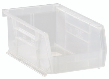 Bin, stacking or hanging, 4-1/8"W x 7-3/8"D x 3"H, Clear, Clear, Polypropylene, QUS220CL