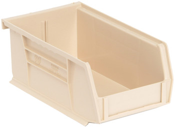 Bin, stacking or hanging, 4-1/8"W x 7-3/8"D x 3"H, Ivory, Ivory, Polypropylene, QUS220IV
