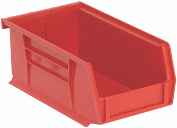Bin, stacking or hanging, 4-1/8"W x 7-3/8"D x 3"H, Red, Red, Polypropylene, QUS220RDCS