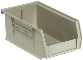 Bin, stacking or hanging, 4-1/8"W x 7-3/8"D x 3"H, Stone, Stone, Polypropylene, QUS220SNCS