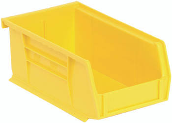 Bin, stacking or hanging, 4-1/8"W x 7-3/8"D x 3"H, Yellow, Yellow, Polypropylene, QUS220YL