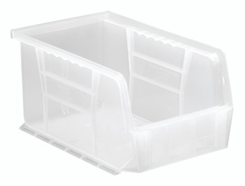 Bin, stacking or hanging, 6"W x 9-1/4"D x 5"H, Clear, Clear, Polypropylene, QUS221CLCS