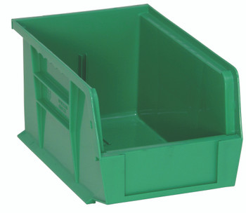 Bin, stacking or hanging, 6"W x 9-1/4"D x 5"H, Green, Green, Polypropylene, QUS221GN