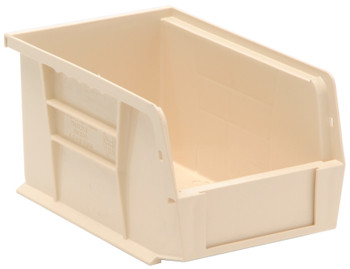 Bin, stacking or hanging, 6"W x 9-1/4"D x 5"H, Ivory, Ivory, Polypropylene, QUS221IV
