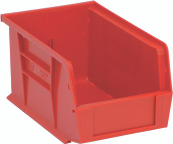 Bin, stacking or hanging, 6"W x 9-1/4"D x 5"H, Red, Red, Polypropylene, QUS221RDCS