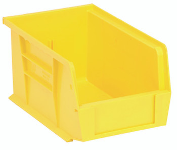 Bin, stacking or hanging, 6"W x 9-1/4"D x 5"H, Yellow, Yellow, Polypropylene, QUS221YLCS