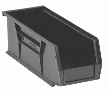 Bin, stacking or hanging, 4-1/8"W x 10-7/8"D x 4"H, Black, Black, Polypropylene, QUS224BKCS