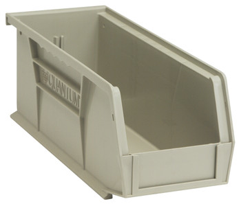 Bin, stacking or hanging, 4-1/8"W x 10-7/8"D x 4"H, Stone, Stone, Polypropylene, QUS224SN