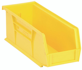 Bin, stacking or hanging, 4-1/8"W x 10-7/8"D x 4"H, Yellow, Yellow, Polypropylene, QUS224YL