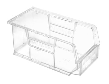 Bin, stacking or hanging, 5-1/2"W x 10-7/8"D x 5"H, Crystal Clear, Crystal Clear, Acrylic, QUS230CC