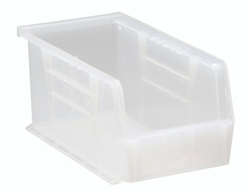 Bin, stacking or hanging, 5-1/2"W x 10-7/8"D x 5"H, Clear, Clear, Polypropylene, QUS230CLCS
